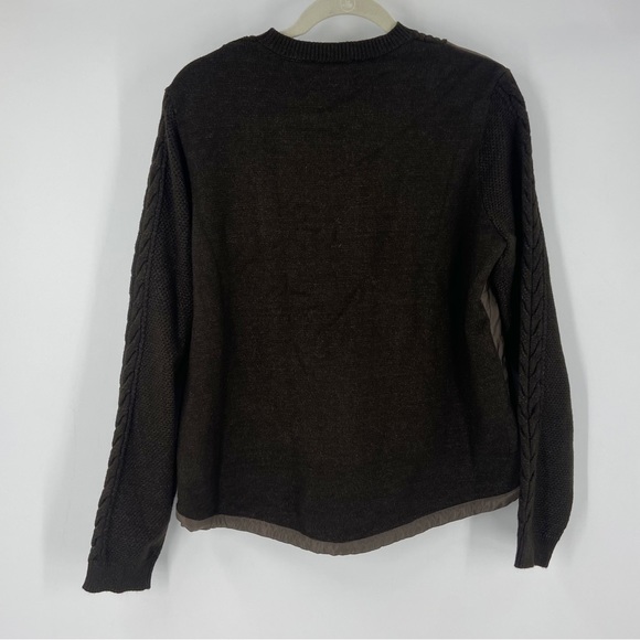 MDRN Brown Knit Sweater Womens Small Cable Knit - Picture 7 of 8